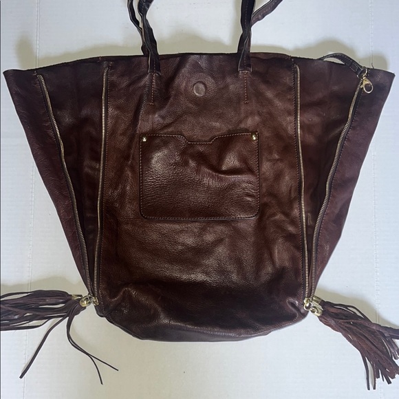 ☀️SALE☀️Vintage Pebbled Leather Tote Bag - Picture 11 of 13